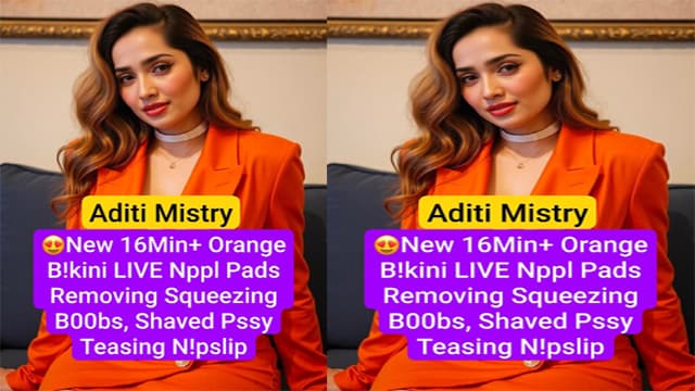 Aditi Mistry Leaked Orange Bikini Fuck Viral Pussy