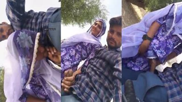 Horny Desi Rajasthani – Outdoor Blowjob MMS