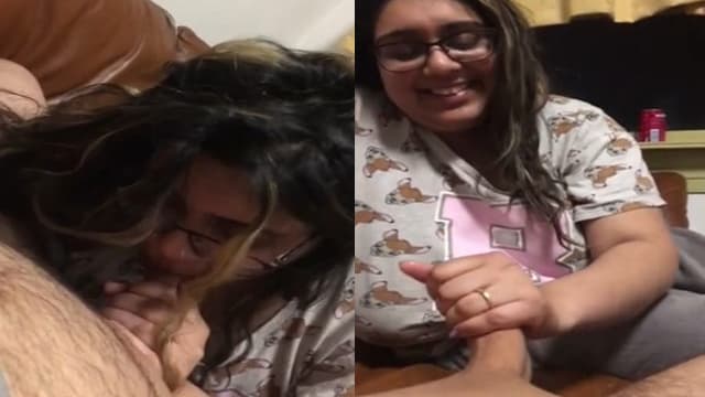 Chashmish Bhabhi Giving Blowjob With Devar