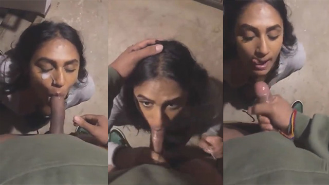 Horny Girl Outdoor Cock Sucking Cum On Face