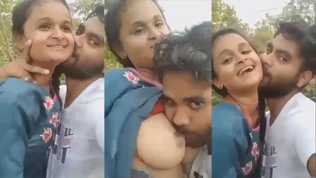 Horny Boyfriend Outdoor Boobs Sex